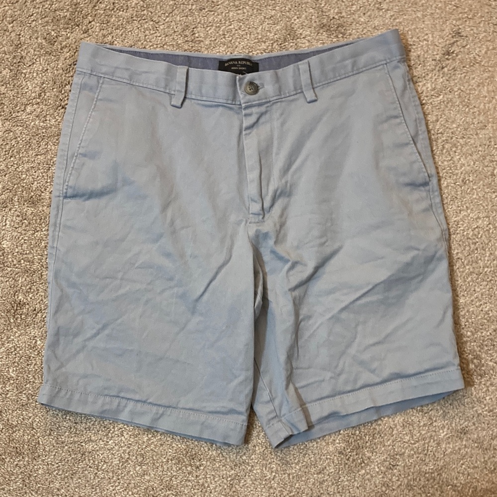 Banana Republic Aiden Light Blue Flat Front Shorts